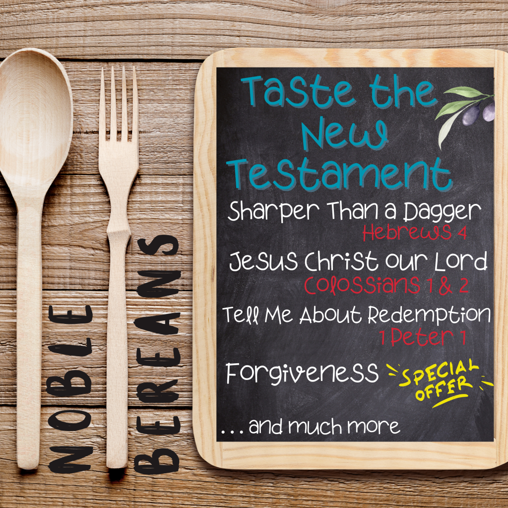 Noble Bereans Kids Bible Songs Taste the New Testament Podcast Cover